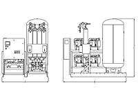 5 to 10 hp Power Laboratory Open Scroll Triplex Air Compressor with Premium NFPA Controls