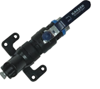 3/4 to 2-1/2 Inch (in) Nominal Diameter Aluminum Compressed Air 45 Degree Wall Brackets with Ball Valve 3/4 to 2-1/2 Inch (in) Nominal Diameter Aluminum Compressed Air 45 Degree Wall Brackets with Ball Valve