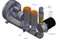 210 Millibar (mbar) Rated Pressure and 618 Cubic Feet per Minute (ft³/min) Air Flow Regenerative Blower - 4