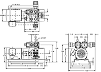 Dimensions - KRX1-SS Dry Rotary Vane Vacuum Pump-Compressors