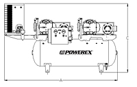 3 to 5 hp Scroll Tankmount Duplex Pumps with Refrigerated Dryer