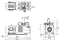 Dimensions - KRF70-SS Dry Rotary Vane Vacuum Pump-Compressors